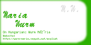 maria wurm business card